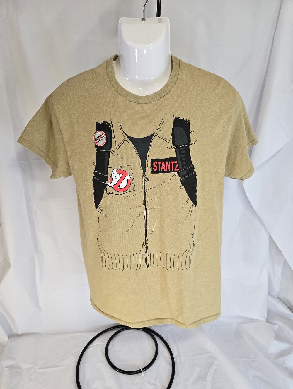 Ghostbusters Stantz Adult Short Sleeve Costume T-Shirt 2-Sided Back Print Size M